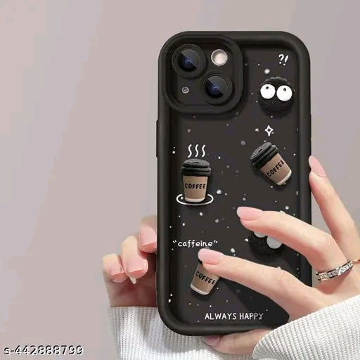 Back Cover for iPhone 14 - 3D Cute Silicon Case For iPhone 14 -Black