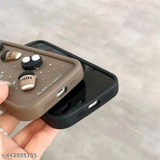 Back Cover for iPhone 14 - 3D Cute Silicon Case For iPhone 14 -Black