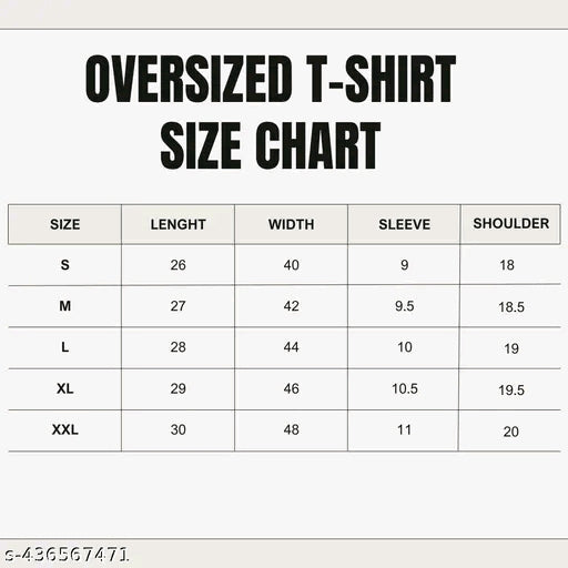 Stylish Men's Printed Round Neck Cotton Blend Oversized T-Shirt