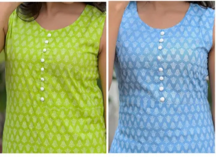 Trending printed Ryaon stylish kurta for women and girls combo