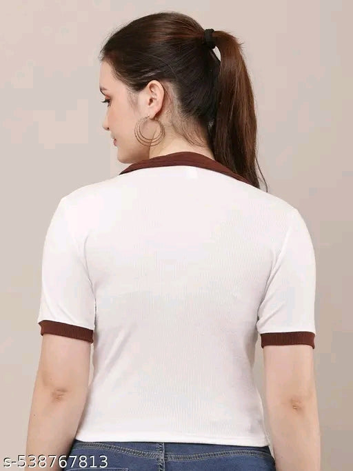 White with brown Top