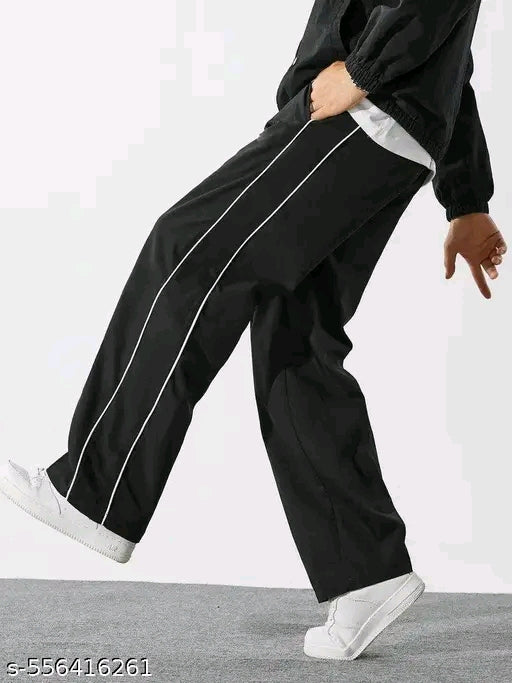 Men's Plus Size black Loose-Fit Athletic Pants