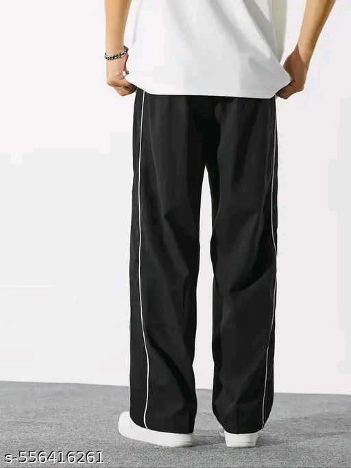 Men's Plus Size black Loose-Fit Athletic Pants