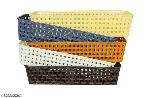 Pack of 6 Plastic Multipurpose Desk Organizer Tray