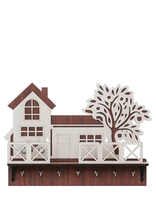 Premium wooden house key hanger holder with mobile