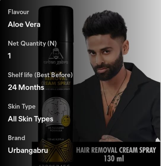 Hair removal spray for Men