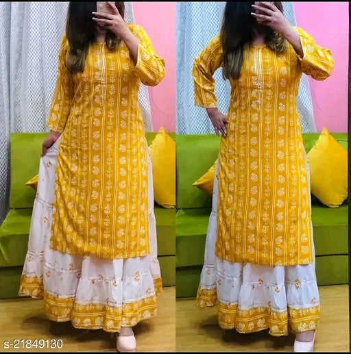 Kurti with skirt