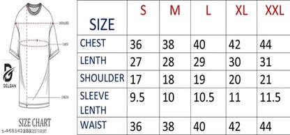 Trendy Black Colour Printed Half-sleeve T-shirts for Men