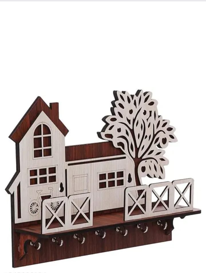 Premium wooden house key hanger holder with mobile