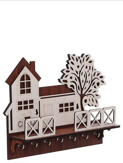 Premium wooden house key hanger holder with mobile