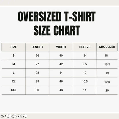 Stylish Men's Printed Round Neck Cotton Blend Oversized T-Shirt