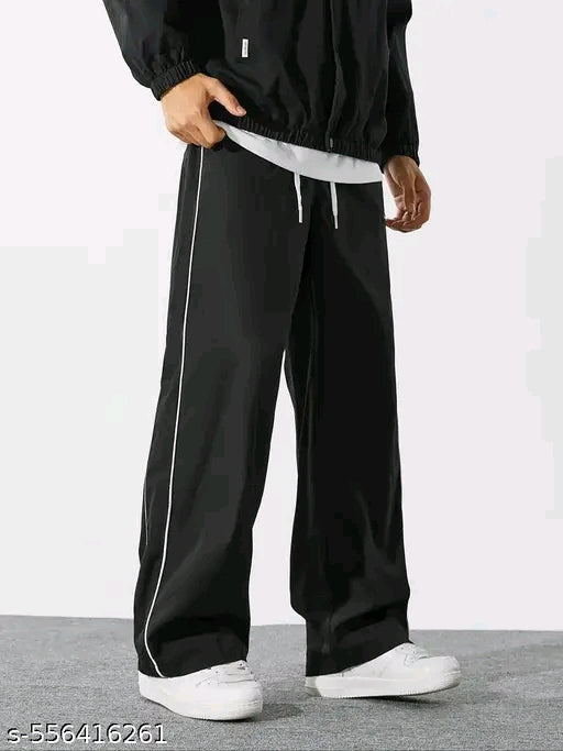 Men's Plus Size black Loose-Fit Athletic Pants