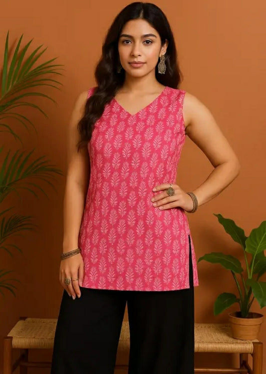 Women's Jaipuri printed short Kurti