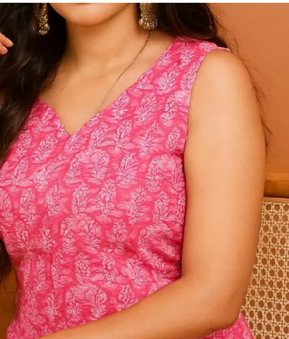 Women's Jaipuri printed short Kurti