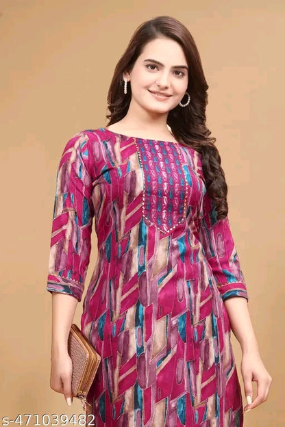Printed Kurta set for women ( Pack of 2 )