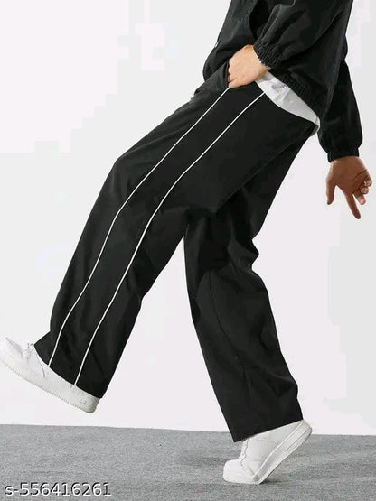 Men's Plus Size black Loose-Fit Athletic Pants