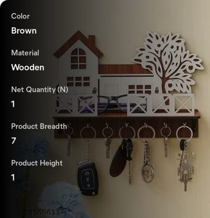 Premium wooden house key hanger holder with mobile