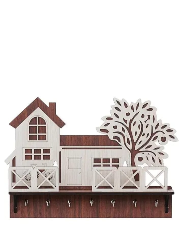 Premium wooden house key hanger holder with mobile