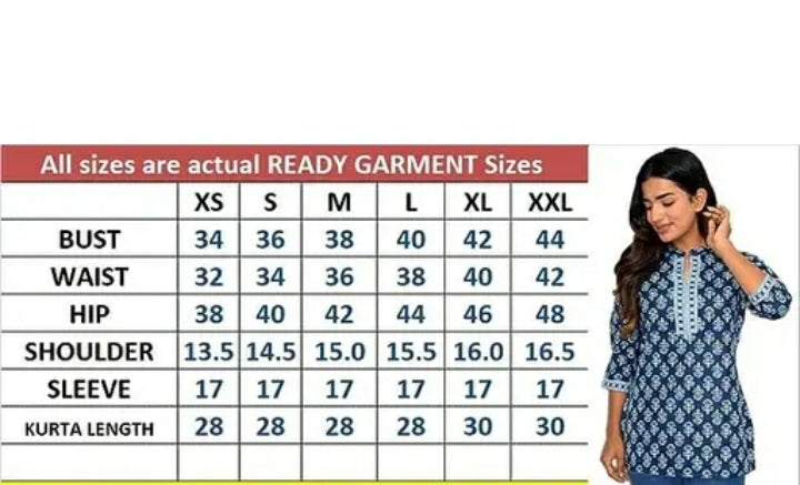 Women's Jaipuri printed short Kurti
